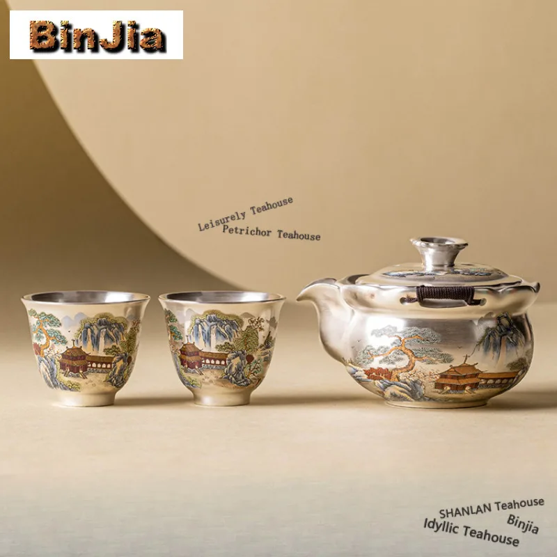 Gilt Silver Xanadu Tea Set Complete Set Antique Tea Ceremony Set Tea Soaking Teapot And Tea Cup Set Drinkware Equipment Craft
Gilt Silver Xanadu Tea Set Complete Set Antique Tea Ceremony Set Tea Soaking Teapot And Tea Cup Set Drinkware Equipment Craft