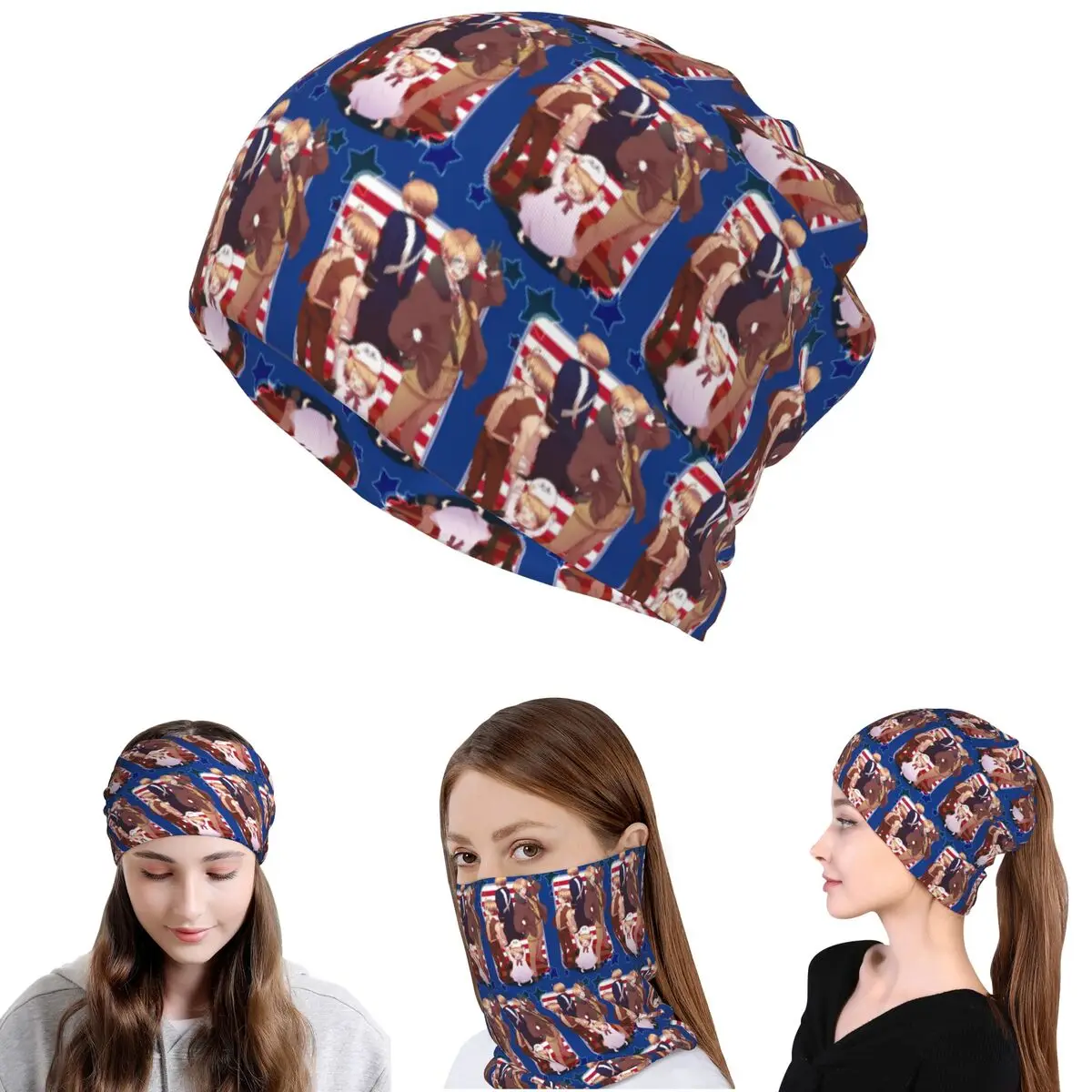 Hetalia Group World Stars Bandana Neck Cover Face Scarf Multi-use Headband Beanies Hat for Men Women Adult Winter
Hetalia Group World Stars Bandana Neck Cover Face Scarf Multi-use Headband Beanies Hat for Men Women Adult Winter