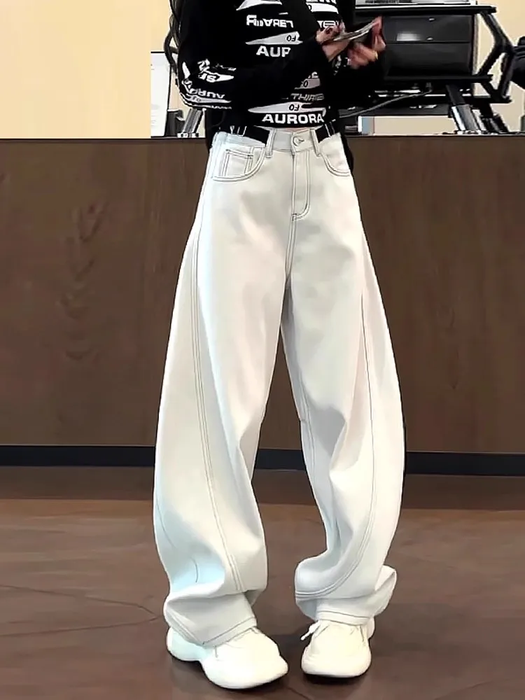 American Style Fleece Lined Wide Leg Jeans Women Winter New plus Size High Waist Loose Knife Trousers Casual High Waist
American Style Fleece Lined Wide Leg Jeans Women Winter New plus Size High Waist Loose Knife Trousers Casual High Waist