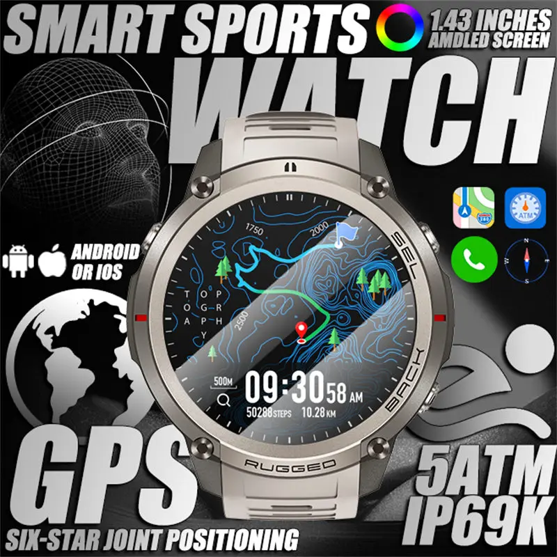 2026 New Military Tactical Outdoor Gps Smart Watch Hd Offline Map Bluetooth Call 5Atm Professional Waterproof Fitness Bracelet
2026 New Military Tactical Outdoor Gps Smart Watch Hd Offline Map Bluetooth Call 5Atm Professional Waterproof Fitness Bracelet