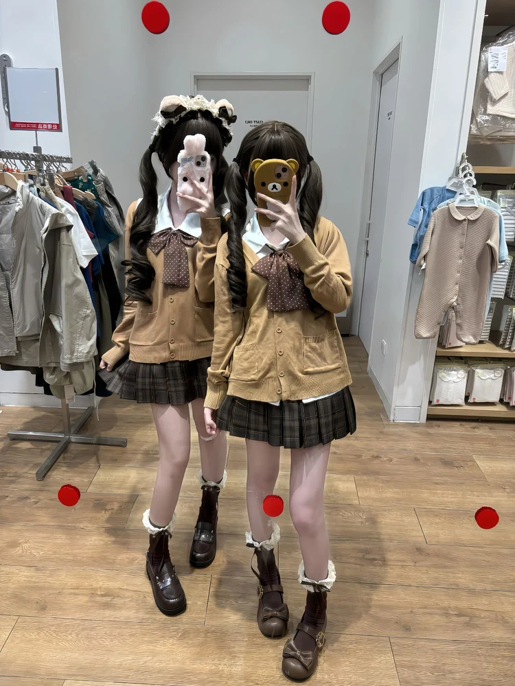 Caramel JK Uniform Cardigan Set Original Knitted Long Sleeve Autumn Winter Sweater College Style High Waist Shorts ...
Caramel JK Uniform Cardigan Set Original Knitted Long Sleeve Autumn Winter Sweater College Style High Waist Shorts ...