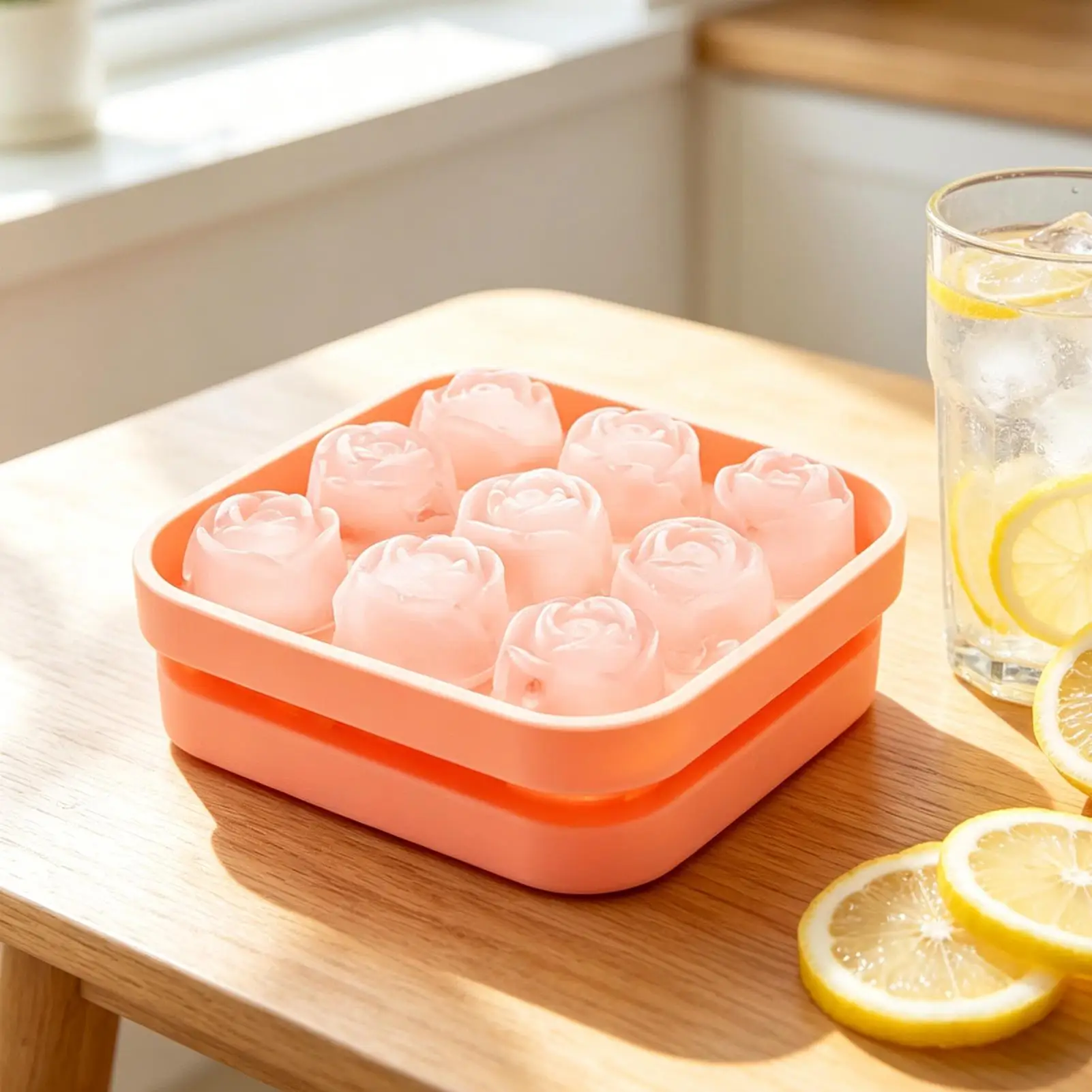 Easy Release Cocktail Ice Molds,Food Grade Rose Shape,Durable Flexible Tray For Whiskey Coffee Tea And Household Drink Scenes
Easy Release Cocktail Ice Molds,Food Grade Rose Shape,Durable Flexible Tray For Whiskey Coffee Tea And Household Drink Scenes