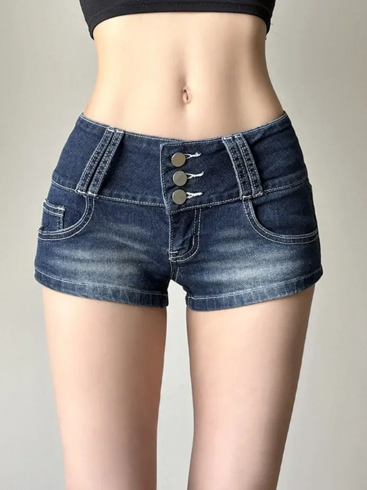 Deeptown Summer New Women Korean Denim Shorts Pants Lady Low Waist Elastic Slim Fit Hot Pants Female Sexy Hip Wrapping Jeans
Deeptown Summer New Women Korean Denim Shorts Pants Lady Low Waist Elastic Slim Fit Hot Pants Female Sexy Hip Wrapping Jeans