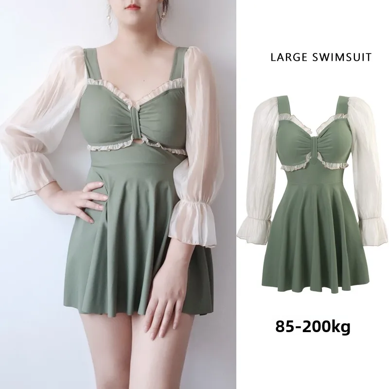 Новинка 2025: Женский купальник больших размеров с длинными рукавами, консервативный, скрывающий фигуру, для термальных источников
Новинка 2025: Женский купальник больших размеров с длинными рукавами, консервативный, скрывающий фигуру, для термальных источников