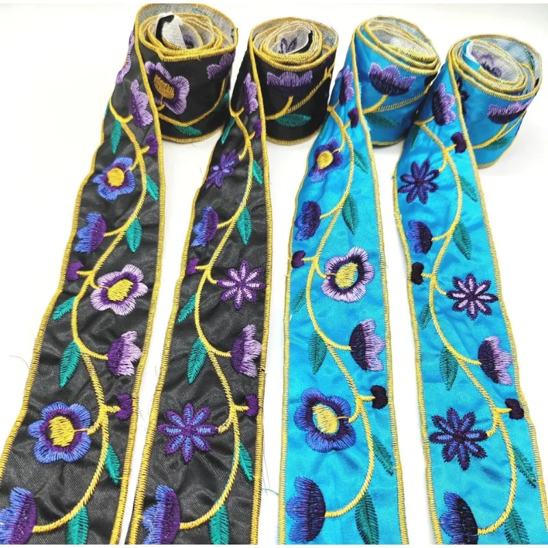 5/10yards Multi Colors Ethnic Lace Ribbon Flowers Embroidery Webbing for Curtain Clothing Pillow Christmas Decor 50mm Width
5/10yards Multi Colors Ethnic Lace Ribbon Flowers Embroidery Webbing for Curtain Clothing Pillow Christmas Decor 50mm Width
