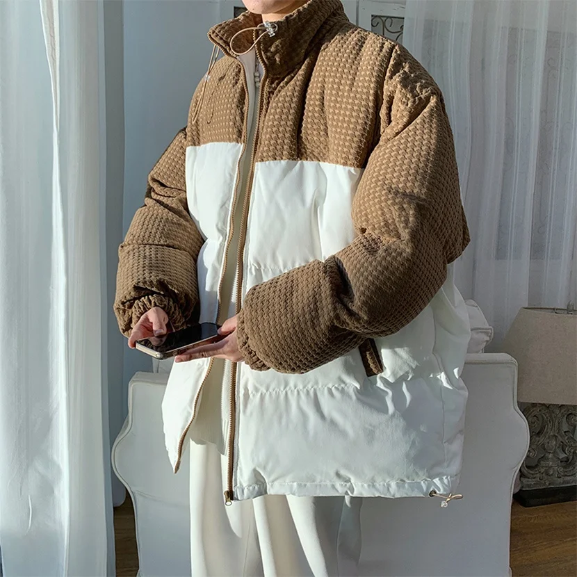 Thiened American Sle Men's down Cotton Jaet Winter Warm Outerwear Faionable Patchwork Stand Collar Youth Casual Coat
Thiened American Sle Men's down Cotton Jaet Winter Warm Outerwear Faionable Patchwork Stand Collar Youth Casual Coat