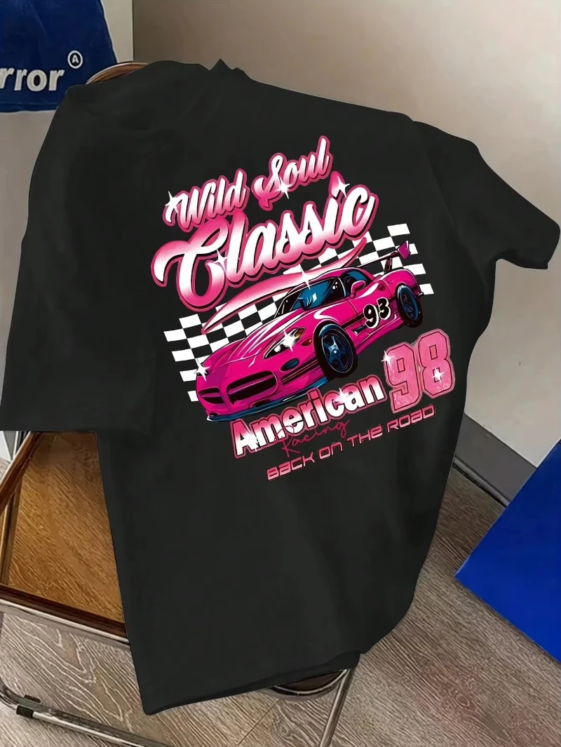 Лето 2025 г., новая повседневная футболка с принтом в уличном стиле для гонок и слоганов, универсальная и подходит для мужчин и женщин
Лето 2025 г., новая повседневная футболка с принтом в уличном стиле для гонок и слоганов, универсальная и подходит для мужчин и женщин