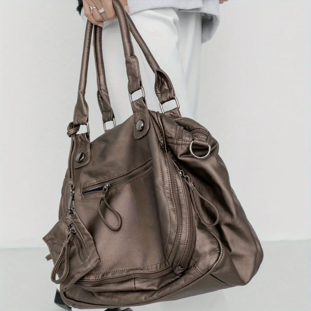 Women's Y2K Spicy Girl One Shoulder Crossbody Bag Tug Special Bag Large Capacity Multi compartment Retro Motorcycle Bag
Women's Y2K Spicy Girl One Shoulder Crossbody Bag Tug Special Bag Large Capacity Multi compartment Retro Motorcycle Bag