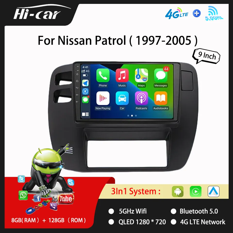 2Din Android Car Radio For Nissan Patrol 1997-2005 CarPlay Stereo 4GLTE+5GWifi GPS Navigation Multimedia Player Autoradio Audio
2Din Android Car Radio For Nissan Patrol 1997-2005 CarPlay Stereo 4GLTE+5GWifi GPS Navigation Multimedia Player Autoradio Audio
