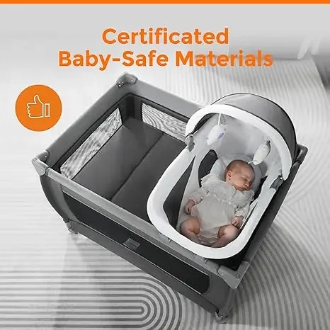One Step Setup 4-in-1 Playard for Babies Pack and Play - Portable Crib with Changing Table
One Step Setup 4-in-1 Playard for Babies Pack and Play - Portable Crib with Changing Table