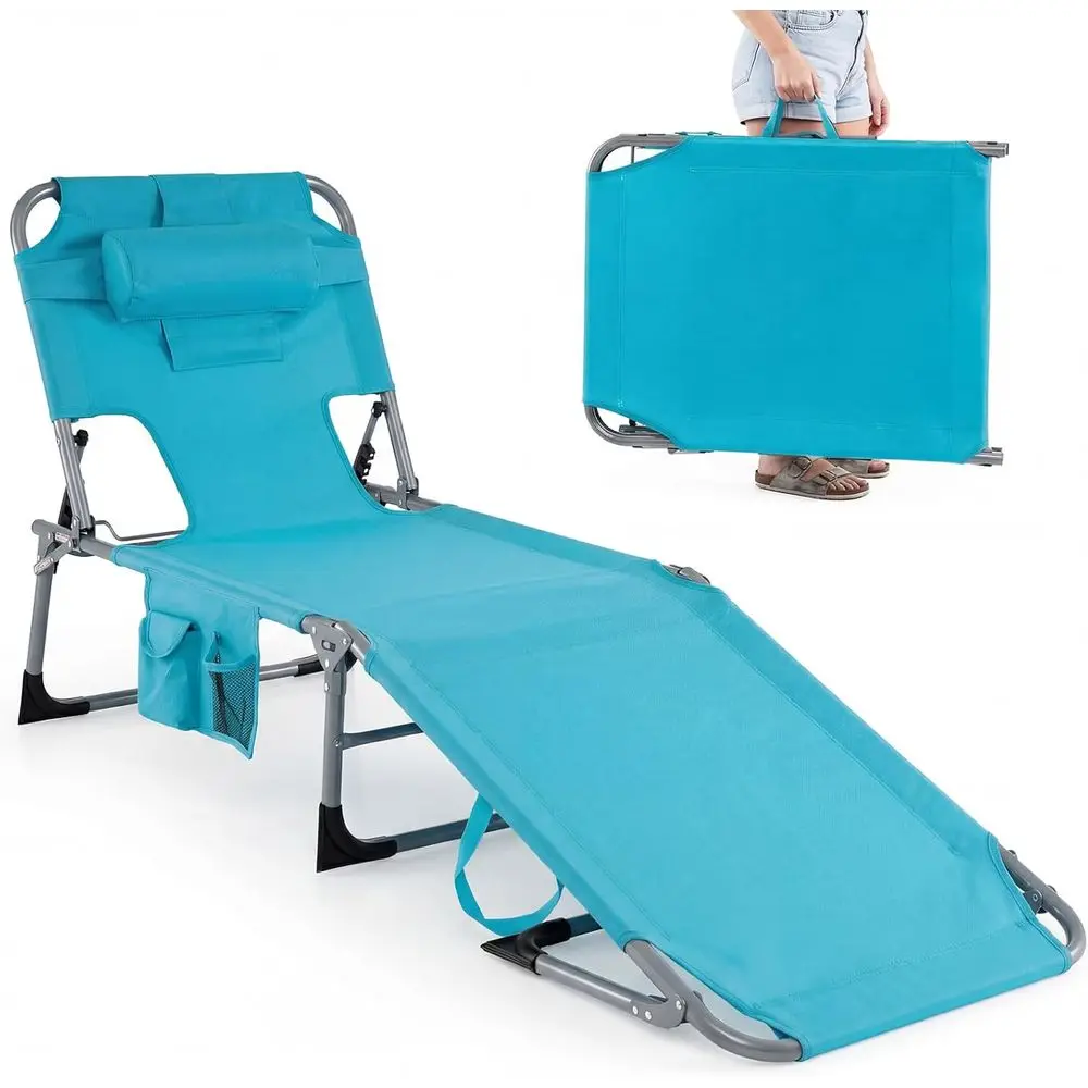 Portable Adjustable Tanning Chair with Hole for Beach, Backyard, Poolside, Lawn - Turquoise
Portable Adjustable Tanning Chair with Hole for Beach, Backyard, Poolside, Lawn - Turquoise