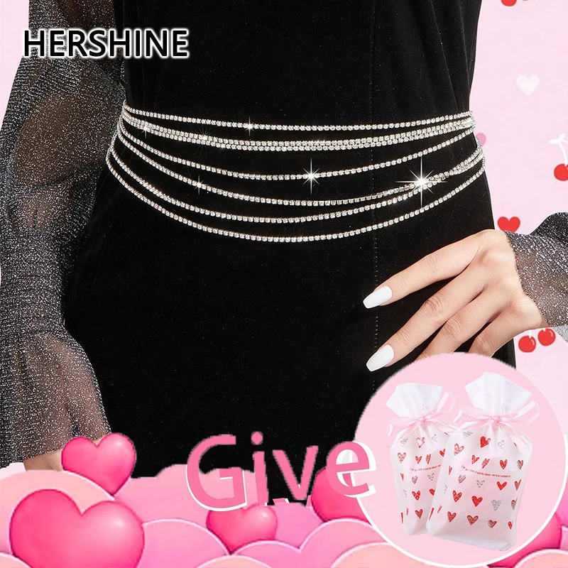 HERSHINE 1pcs Women's Fashion Elegant Silver Rhinestone Decoration Tassel Waist Chain with Gift Bag Thanksgiving Christmas Gift
HERSHINE 1pcs Women's Fashion Elegant Silver Rhinestone Decoration Tassel Waist Chain with Gift Bag Thanksgiving Christmas Gift