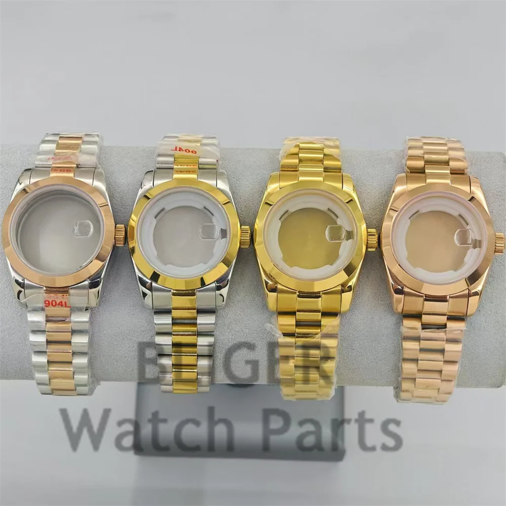 BLIGER 31mm Luxury Women's Gold Rose Gold Watch Case With Bracelet Polished Sloping Bezel Sapphire Glass For NH05 NH06 Movement
BLIGER 31mm Luxury Women's Gold Rose Gold Watch Case With Bracelet Polished Sloping Bezel Sapphire Glass For NH05 NH06 Movement
