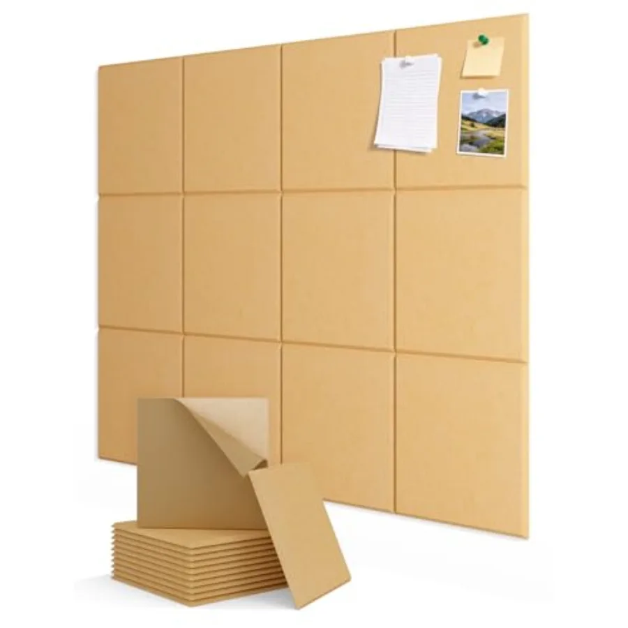 12 Pack Felt Cork Bulletin Boards for Walls Pin Corkboard for Office, 48" x 36" Large Mustard Display Tiles for Mood, Memo and
12 Pack Felt Cork Bulletin Boards for Walls Pin Corkboard for Office, 48" x 36" Large Mustard Display Tiles for Mood, Memo and