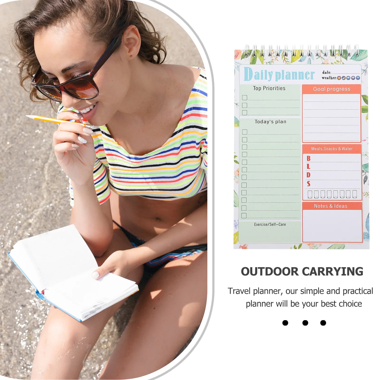 Daily Planner Notepad Spiral Binding Undated Thick Paper Schedule to Do List Memo Pad for Desk Planning Planner 
Daily Planner Notepad Spiral Binding Undated Thick Paper Schedule to Do List Memo Pad for Desk Planning Planner