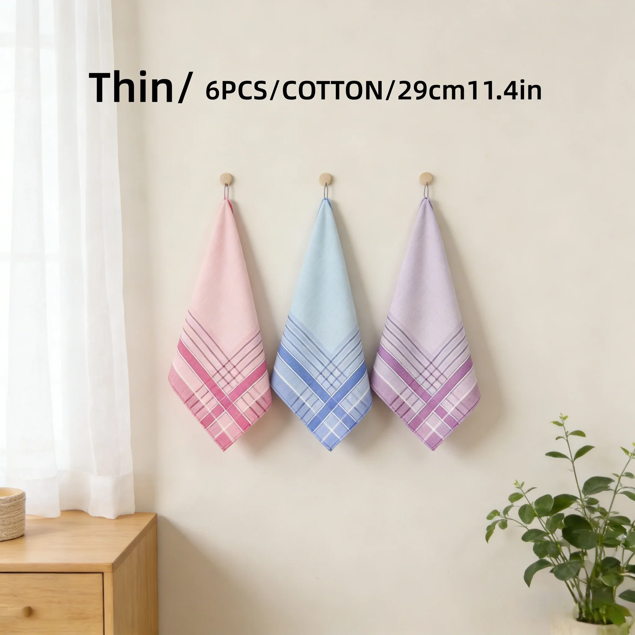 Thin feel 29cm/11.4-inch cotton fresh striped series small handkerchief fashionable decoration soft and sweat absorbing 3-6PCS
Thin feel 29cm/11.4-inch cotton fresh striped series small handkerchief fashionable decoration soft and sweat absorbing 3-6PCS