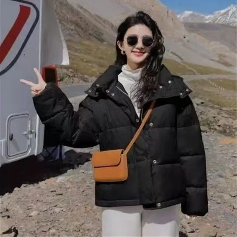 Winter Women Puffer Warm Parkas 2025 New Long Sleeve Female Casual Down Cotton Padded Jacket Short Hooded Outwear
Winter Women Puffer Warm Parkas 2025 New Long Sleeve Female Casual Down Cotton Padded Jacket Short Hooded Outwear