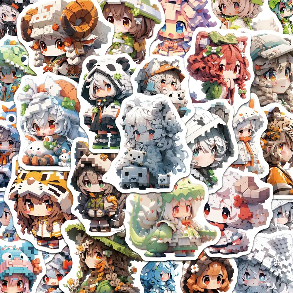10/30/50pcs Cute Pixel Style Anime Girl Stickers Cartoon Waterproof Graffiti Decals Stationery Suitcase Notebook Sticker Kid Toy
10/30/50pcs Cute Pixel Style Anime Girl Stickers Cartoon Waterproof Graffiti Decals Stationery Suitcase Notebook Sticker Kid Toy