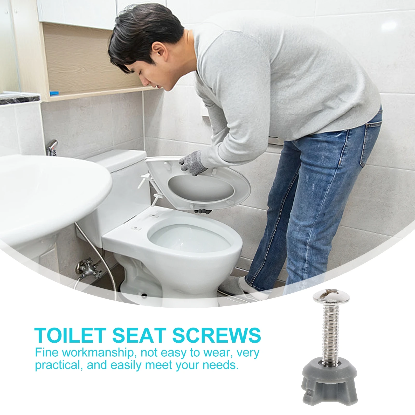 2 Pcs Toilet Seat Accessories Lid Replacement Screws Fittings Expand Expansion Fasteners Bolt Stainless Steel for 
2 Pcs Toilet Seat Accessories Lid Replacement Screws Fittings Expand Expansion Fasteners Bolt Stainless Steel for
