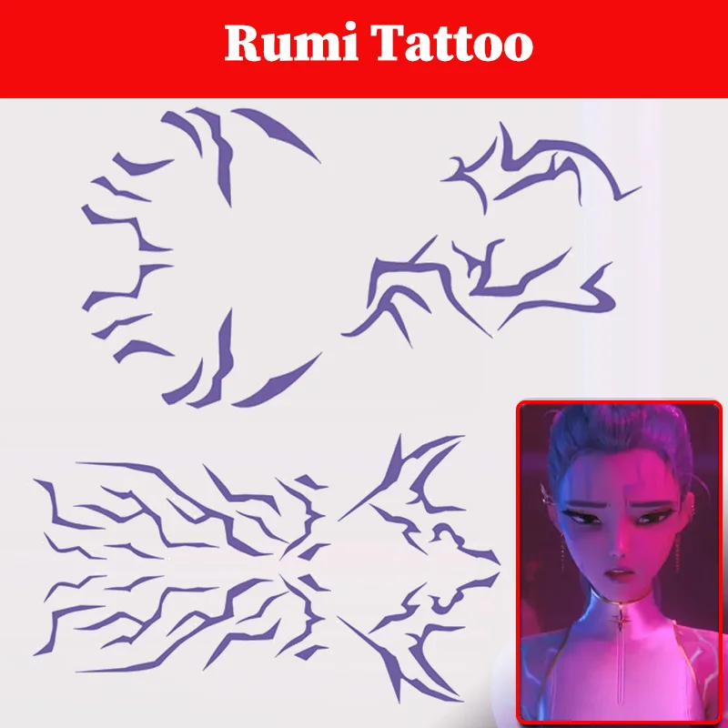 Наклейка-тату Rumi Jinu, косплей KPop, охотник на демонов, аксессуары для костюма, фиолетовая татуировка на оружие, злое знаки, подарок, костюм на Хэллоуин, реквизит
Наклейка-тату Rumi Jinu, косплей KPop, охотник на демонов, аксессуары для костюма, фиолетовая татуировка на оружие, злое знаки, подарок, костюм на Хэллоуин, реквизит