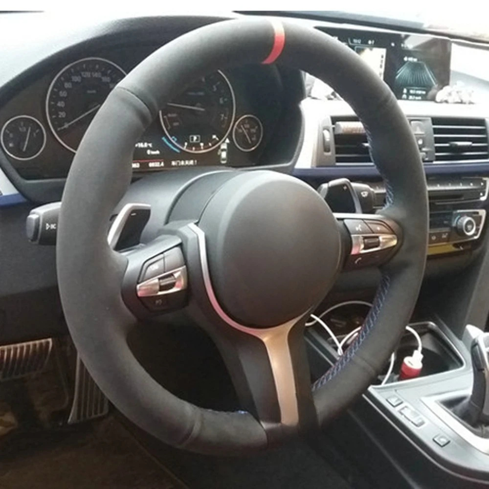 Black Suede Leather Car Steering Wheel Cover For BMW F87 M2 F80 M3 F82 M4 M5 F12 F13 M6 F85 X5 M F86 F33 X6 M F30 M Sport
Black Suede Leather Car Steering Wheel Cover For BMW F87 M2 F80 M3 F82 M4 M5 F12 F13 M6 F85 X5 M F86 F33 X6 M F30 M Sport