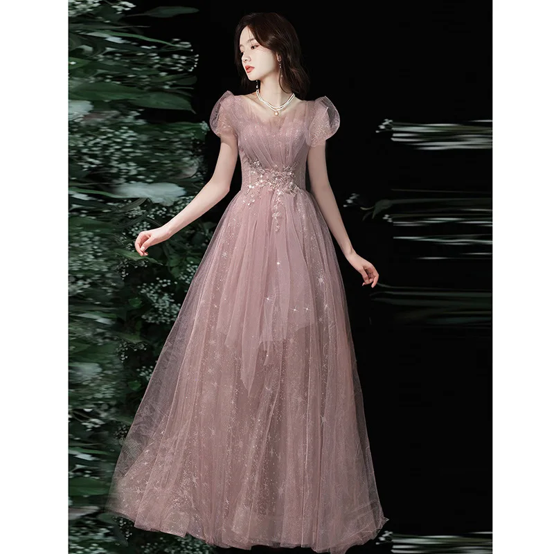 2023 New Party Dresses Women Evening Illusion Short Sleeves Long Evening Dress Shiny Simple Elegant A-line Suknie Wieczorowe
2023 New Party Dresses Women Evening Illusion Short Sleeves Long Evening Dress Shiny Simple Elegant A-line Suknie Wieczorowe