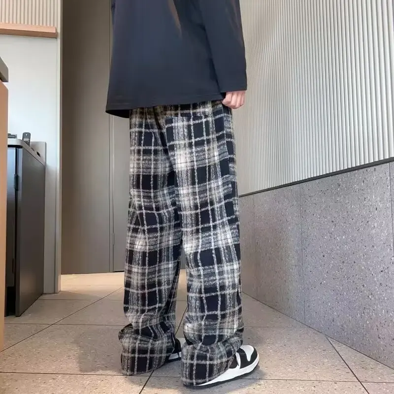 Oversize Women Sweatpants Fashion Black Plaid Casual Pants Baggy Elastic Waist Pockets Student Unisex Hip Hop Loose Men Trousers
Oversize Women Sweatpants Fashion Black Plaid Casual Pants Baggy Elastic Waist Pockets Student Unisex Hip Hop Loose Men Trousers