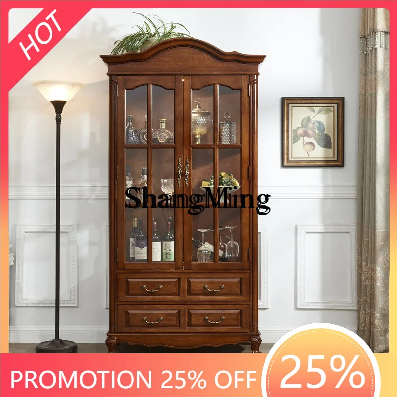 SM solid wood storage cabinet, simple dining side display cabinet against the wall, household glass cabinet
SM solid wood storage cabinet, simple dining side display cabinet against the wall, household glass cabinet