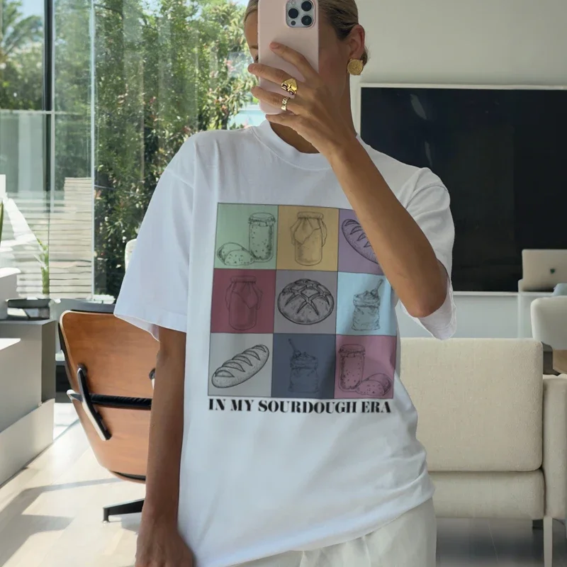 Забавные футболки с надписью Sourdough Era для женщин, милая винтажная футболка для выпечки, футболка для любителей хлеба, хлопковые топы с короткими рукавами и графикой, подарки
Забавные футболки с надписью Sourdough Era для женщин, милая винтажная футболка для выпечки, футболка для любителей хлеба, хлопковые топы с короткими рукавами и графикой, подарки