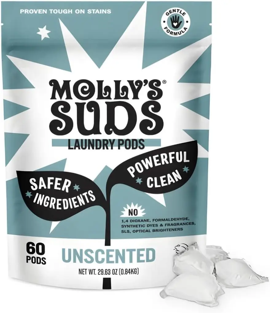 Unscented Laundry Detergent Pods, 60 Count - Sensitive Skin Safe, Stain Fighting, Ultra Concentrated
Unscented Laundry Detergent Pods, 60 Count - Sensitive Skin Safe, Stain Fighting, Ultra Concentrated