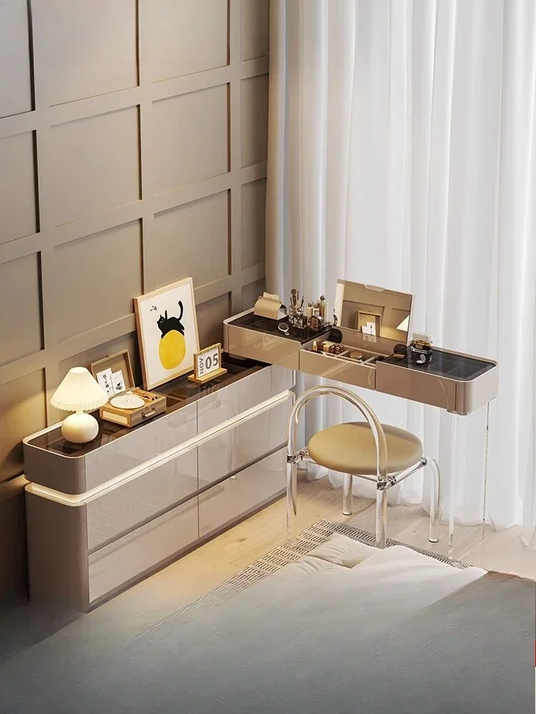 Dresser, chest and light luxury modern simple makeup table small apartment bedroom storage bedside cabinet
Dresser, chest and light luxury modern simple makeup table small apartment bedroom storage bedside cabinet