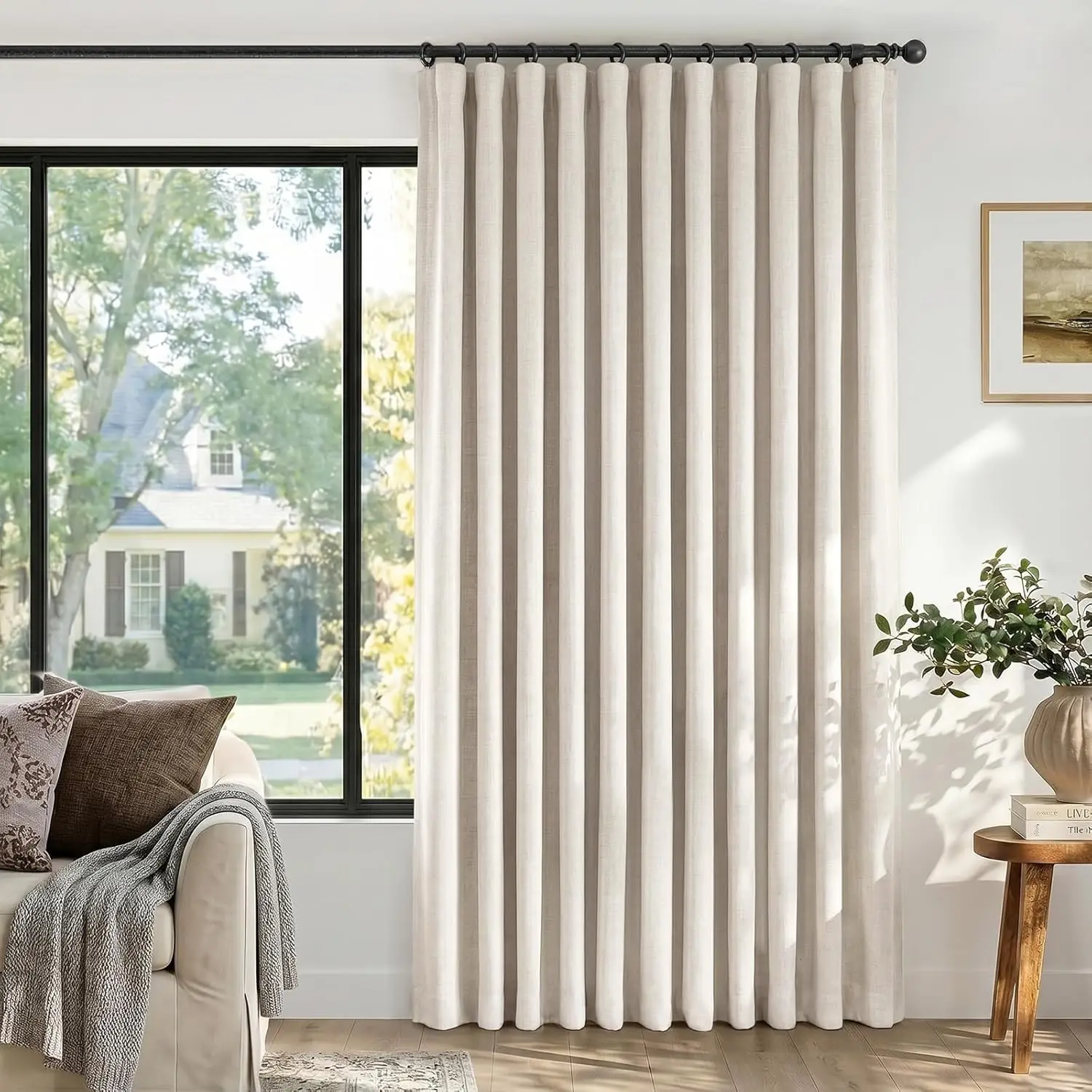 Thermal Sliding Door Curtains 100% Blackout for Bedroom, Extra Wide Drapes for Patio Linen Textured, Beige 1 Panel W100xL96
Thermal Sliding Door Curtains 100% Blackout for Bedroom, Extra Wide Drapes for Patio Linen Textured, Beige 1 Panel W100xL96