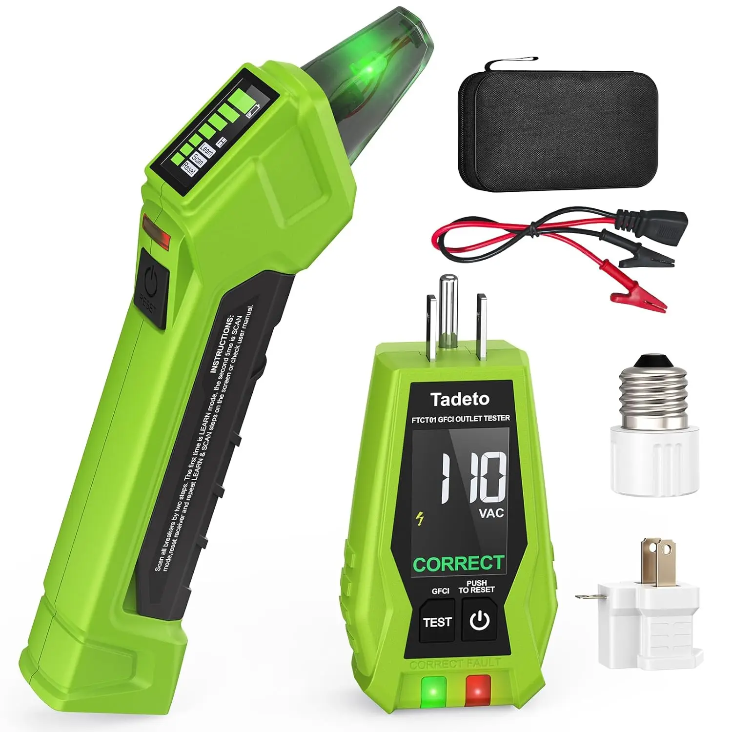 Circuit Breaker Finder with Outlet Tester, GFCI Detection, Dual LCD Display, and Adapters for Home/Commercial Use
Circuit Breaker Finder with Outlet Tester, GFCI Detection, Dual LCD Display, and Adapters for Home/Commercial Use
