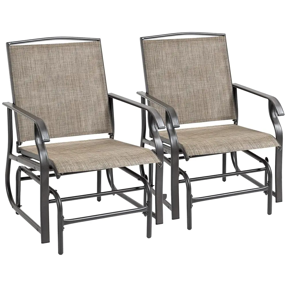 2 Piece Glider Set, Outdoor Swing Chairs, Patio Rocking Armchairs With Breathable Mesh Fabric, Steel Frame For Garden,
2 Piece Glider Set, Outdoor Swing Chairs, Patio Rocking Armchairs With Breathable Mesh Fabric, Steel Frame For Garden,
