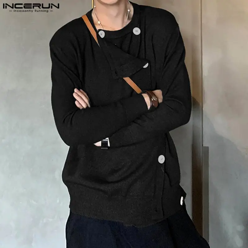 INCERUN Tops 2023 Korean Style Men's Side Placket Irregular Button Cardigan Sweater Stylish Knitted Long Sleeved Cardigan S-5XL
INCERUN Tops 2023 Korean Style Men's Side Placket Irregular Button Cardigan Sweater Stylish Knitted Long Sleeved Cardigan S-5XL