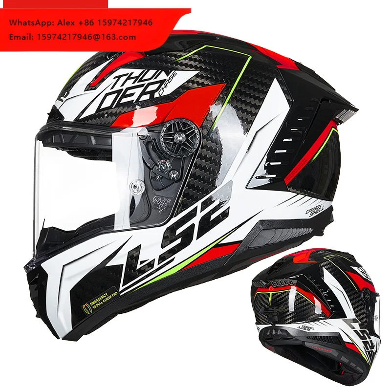 LS2 FF805 THUNDER Carbon Fiber Full Face Motorcycle Helmet Anti-Fog Visor Lens Racing Car Cascos Para Moto New ABS Foam Box
LS2 FF805 THUNDER Carbon Fiber Full Face Motorcycle Helmet Anti-Fog Visor Lens Racing Car Cascos Para Moto New ABS Foam Box