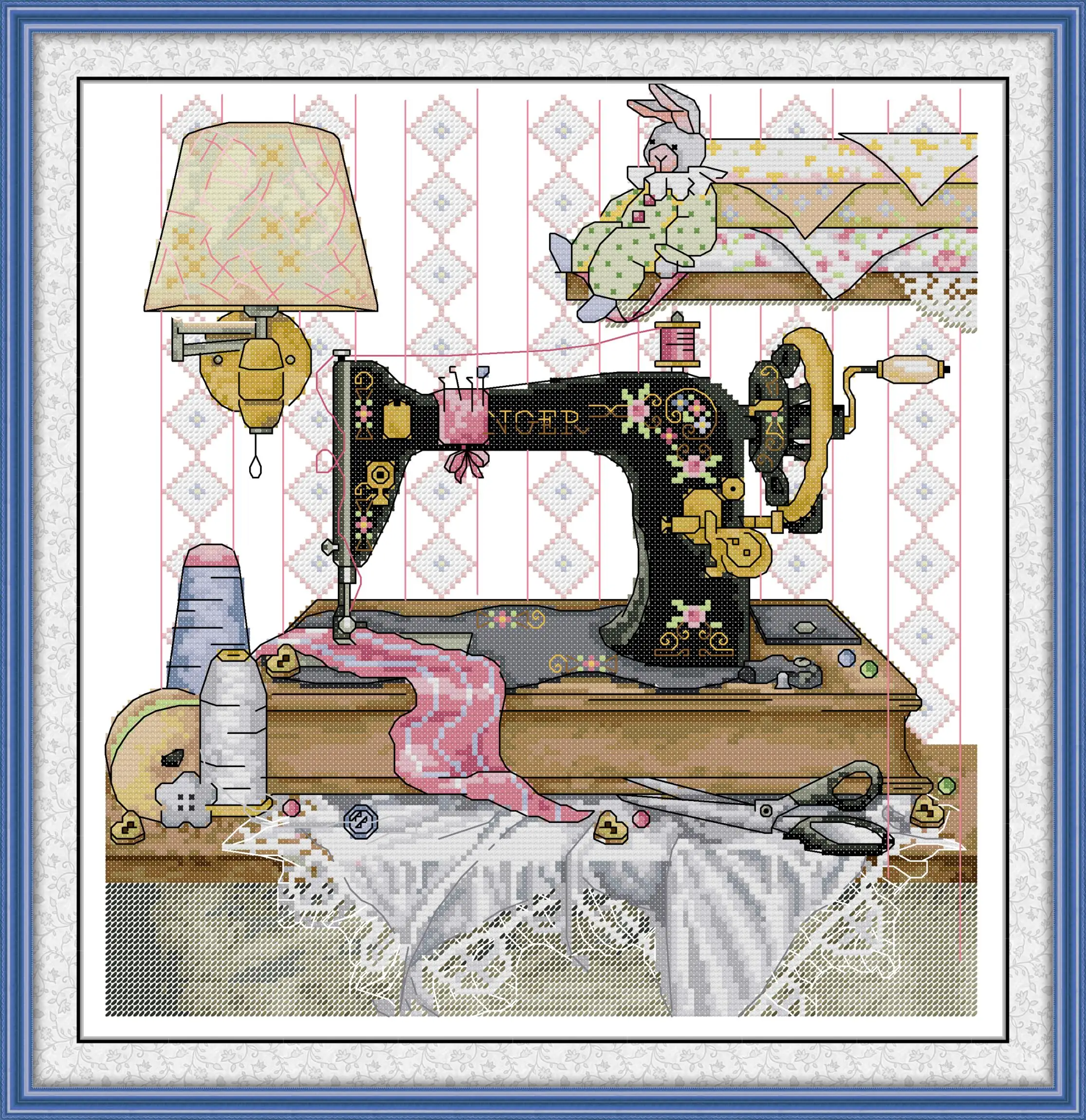 Maydear Full Cross Stitch Kit, 11CT/14CT/16CT/9CT Aida Fabric,Embroidery Set-Sewing machine with yellow wall lamp
Maydear Full Cross Stitch Kit, 11CT/14CT/16CT/9CT Aida Fabric,Embroidery Set-Sewing machine with yellow wall lamp