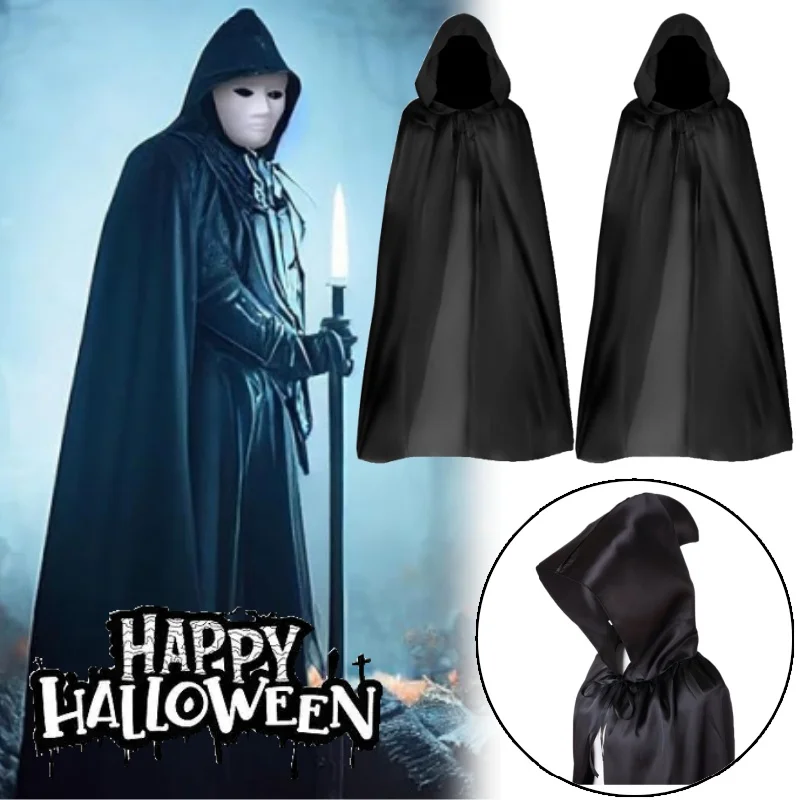 Halloween Cape Costume for Adults Black Hooded Cloak Cosplay Vampire Witch Gothic Party Robe Medieval Fantasy Role Play Outfit
Halloween Cape Costume for Adults Black Hooded Cloak Cosplay Vampire Witch Gothic Party Robe Medieval Fantasy Role Play Outfit