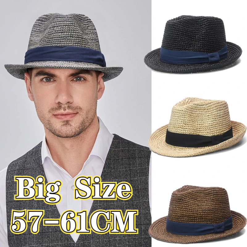 Big Head Panaman Straw Hat with Foldable Straw Woven Hat Plus Size 61cm XL Men Jazz Top Sun Protection Sun Women Shading Hat
Big Head Panaman Straw Hat with Foldable Straw Woven Hat Plus Size 61cm XL Men Jazz Top Sun Protection Sun Women Shading Hat