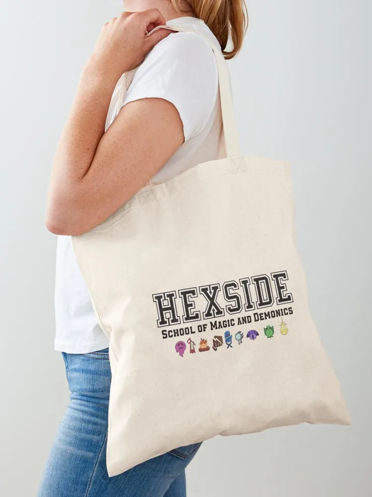 Hexside School Logo (w/ covens) Tote Bag Women's handbag foldable reusable bag Beach bag shopper bags
Hexside School Logo (w/ covens) Tote Bag Women's handbag foldable reusable bag Beach bag shopper bags