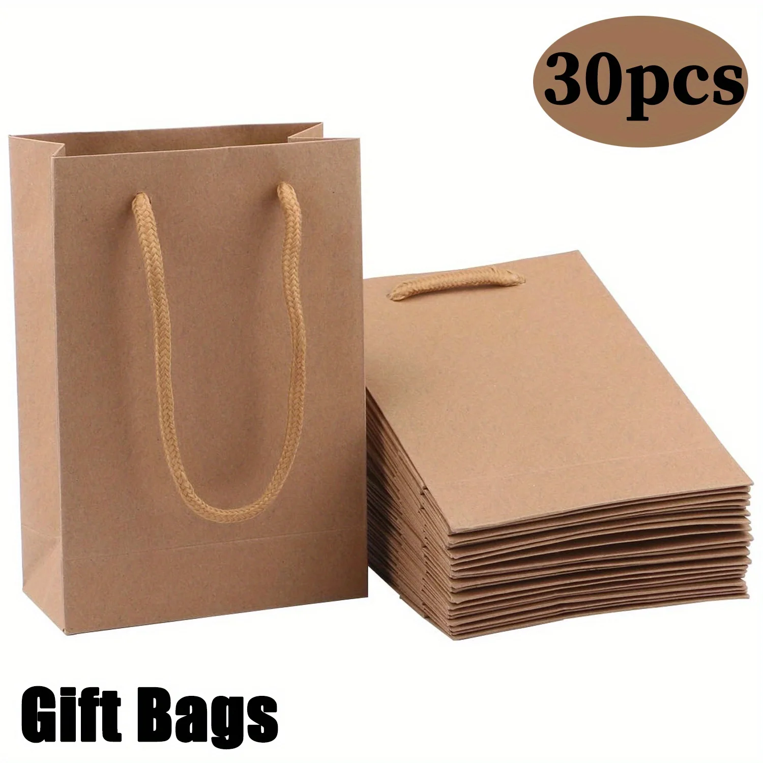 30pcs Gift Bags with Handles for Presents, Kraft Paper Gift Bags Bulk for Gifts, 5.1 X 2.4 X 7.5inch Tote Bags for Shopping
30pcs Gift Bags with Handles for Presents, Kraft Paper Gift Bags Bulk for Gifts, 5.1 X 2.4 X 7.5inch Tote Bags for Shopping