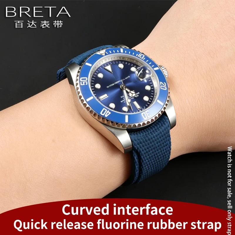 Curved interface FKM Rubber watch band Quick Release Strap Diving Sport Replacement Band for Rolex Omega Seiko IWC wristbands
Curved interface FKM Rubber watch band Quick Release Strap Diving Sport Replacement Band for Rolex Omega Seiko IWC wristbands