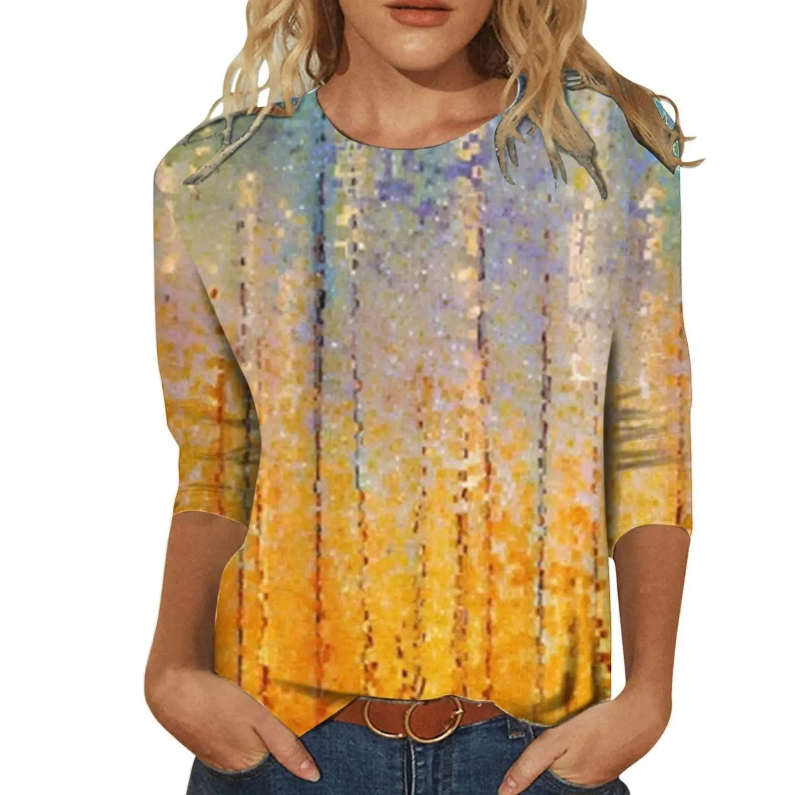 Fashionable 2024 new women's seven quarter sleeve design, trendy and casual, slimming street style WA21
Fashionable 2024 new women's seven quarter sleeve design, trendy and casual, slimming street style WA21