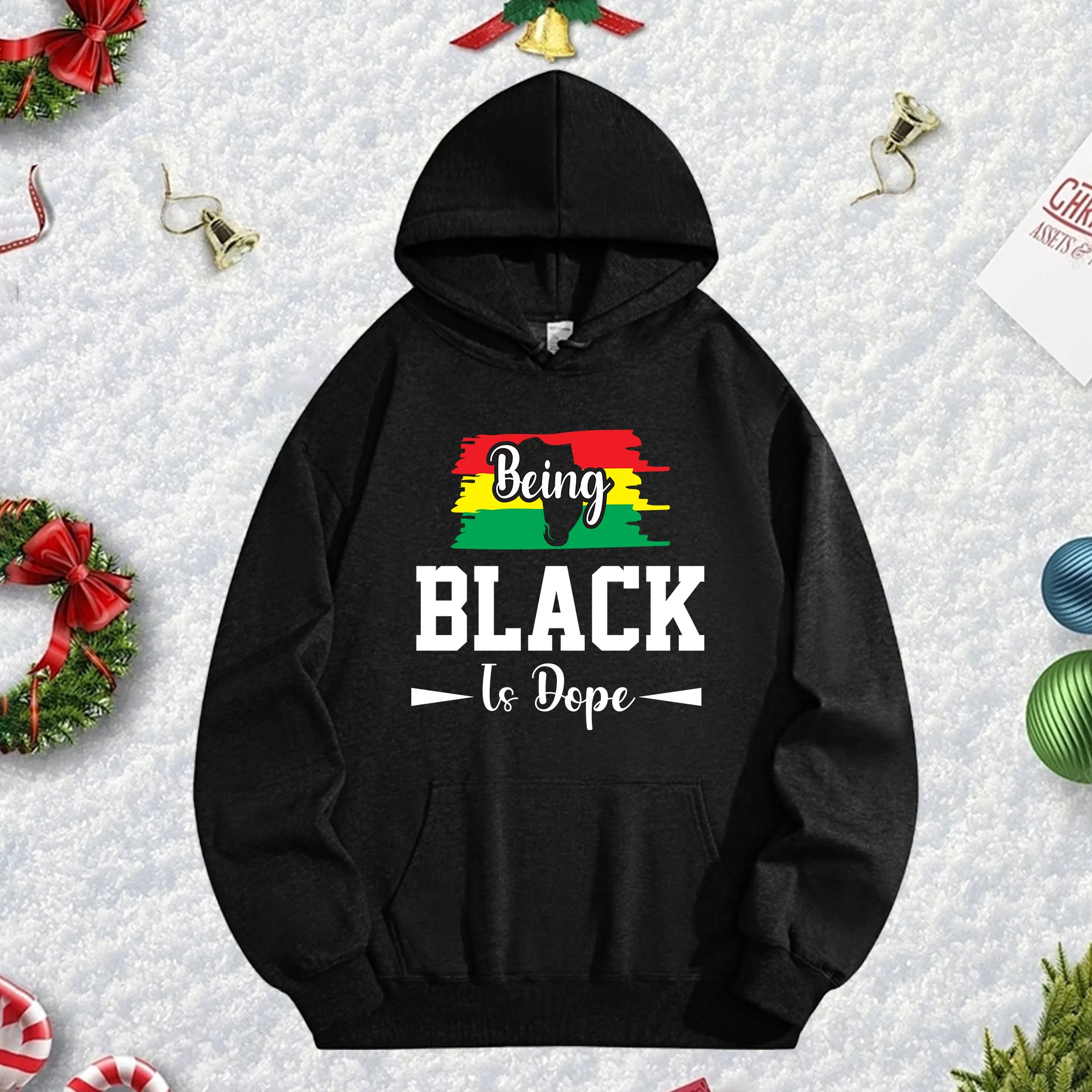 BEING BLACK 270G Черная толстовка унисекс, зимний пуловер из мягкого флиса для рождественского сезона и новогоднего праздничного стиля
BEING BLACK 270G Черная толстовка унисекс, зимний пуловер из мягкого флиса для рождественского сезона и новогоднего праздничного стиля