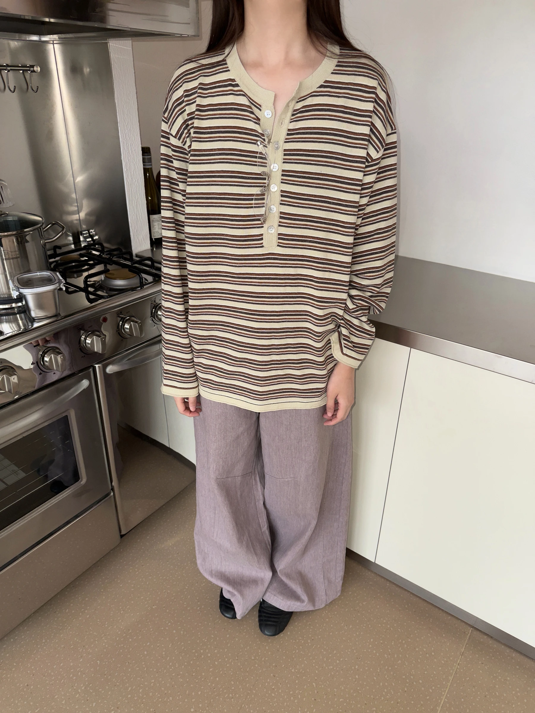 POXFFEE Retro Khaki Striped Long Sleeve Women's T-shirt Spring 2026 New Design Base Layer Shirt Top Comfortable Knitted Outer...
POXFFEE Retro Khaki Striped Long Sleeve Women's T-shirt Spring 2026 New Design Base Layer Shirt Top Comfortable Knitted Outer...