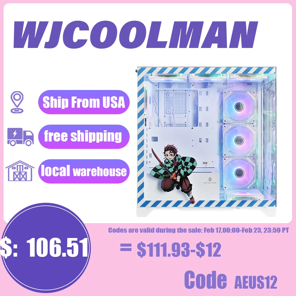 Корпус игрового компьютера WJCOOLMAN Prism Pro Edition, панорамная версия, 2-стороннее прозрачное стекло с 7 позициями вентилятора, поддержка ATX/M
Корпус игрового компьютера WJCOOLMAN Prism Pro Edition, панорамная версия, 2-стороннее прозрачное стекло с 7 позициями вентилятора, поддержка ATX/M