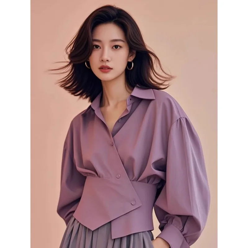 Femme Spring Summer Fashion Vintage Button Solid Color Polo Collar Women Shirts Trend Fashionable Patchwork Long Sleeve Cardigan
Femme Spring Summer Fashion Vintage Button Solid Color Polo Collar Women Shirts Trend Fashionable Patchwork Long Sleeve Cardigan