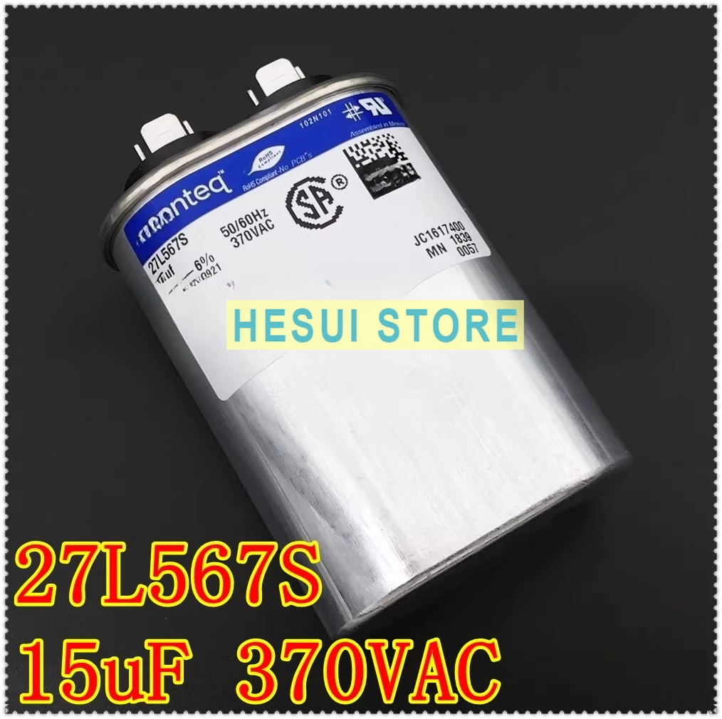 15uF 370VAC genteq/capcom 27L567S start-up capacitor
15uF 370VAC genteq/capcom 27L567S start-up capacitor