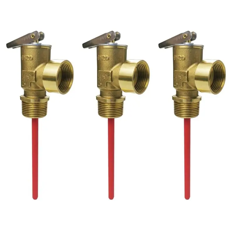 3X RV Automatic Safety Relief Valve 3/4Inch NPT For Hot Water Heater Temperature Pressure Relief Valve 150PSI
3X RV Automatic Safety Relief Valve 3/4Inch NPT For Hot Water Heater Temperature Pressure Relief Valve 150PSI