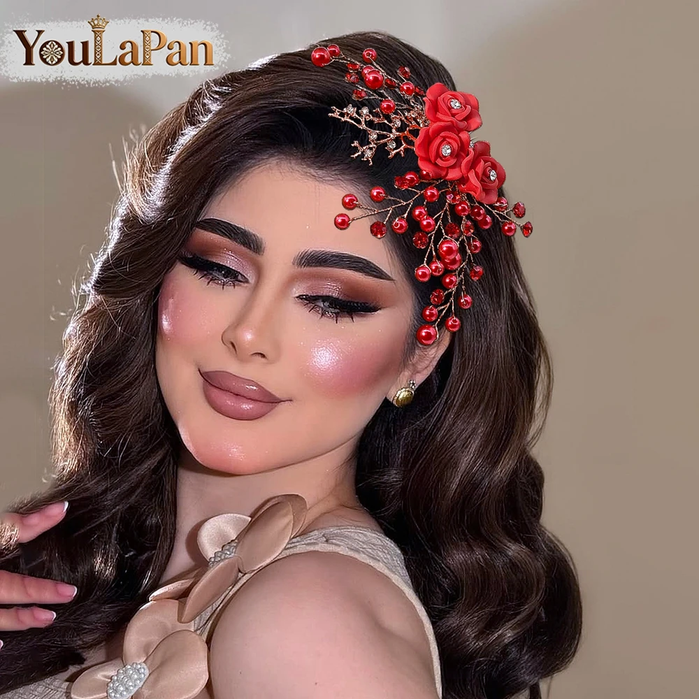 YouLaPan Vintage Red Color Flower Hair Comb Pearl Rhinestone Bride Head Comb Banquet Party Handmade Hair Accessories A367
YouLaPan Vintage Red Color Flower Hair Comb Pearl Rhinestone Bride Head Comb Banquet Party Handmade Hair Accessories A367